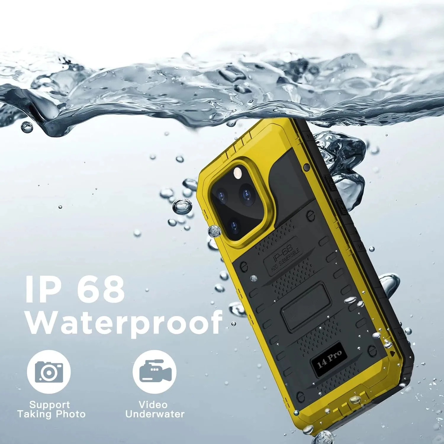 Металлическая водонепроницаемая защита для телефона, iPhone 15, 14, 13, 12, 11 Pro Max, XS, XR, 8, 7, 6 более, SE3, IP