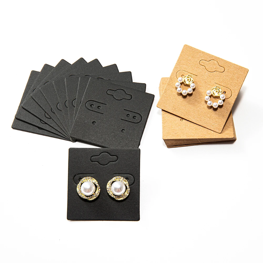 50 teile/los Papier Ohrring Display Karte Hängen Tag DIY Schmuck Geschenk Paket Handgemachte Ohr Studs Karton, Der Zubehör Liefert – Detail 5