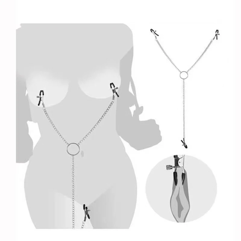 Novelty Adjustable Metal Nipple Fetish Breast Labia Clamps Clitoris Clip BDSM Bondage Restraints Adult SM Sex Toys Couple