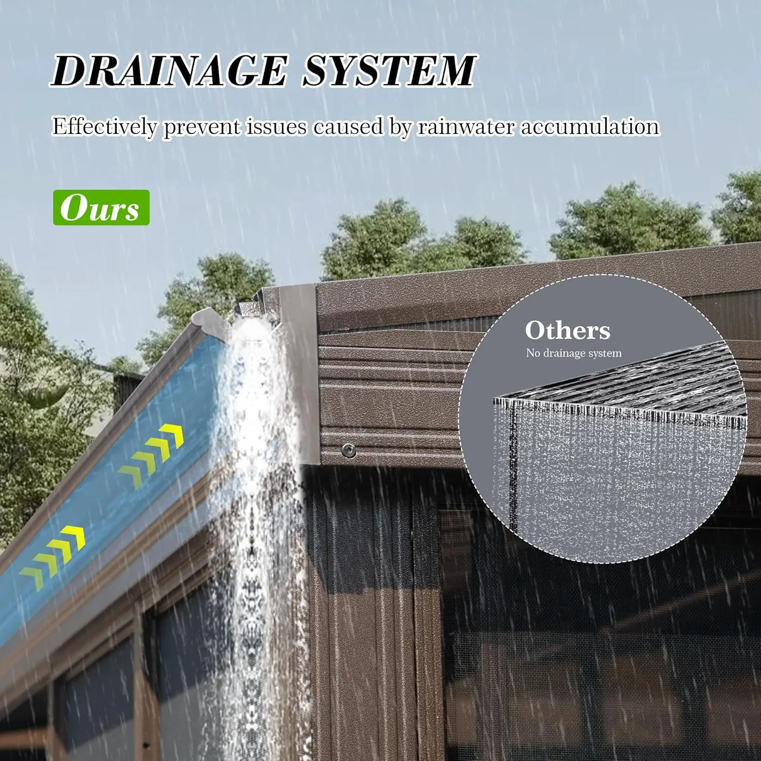 10’ x 12’ Sunroom, All-Season Wall Mounted Solarium with Front Door, Both Side Entrance, Galvanized Steel Sloping Roof Removable