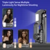 Q31 Gimbal Stabilizer Single-Axis Handheld Selfie Stick Tripod with Auto Face Tracking & Fill Light for Mobile Phone