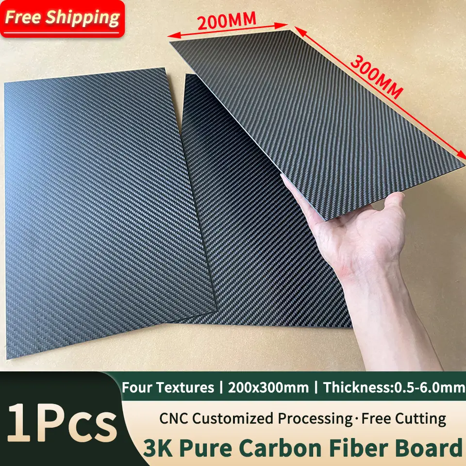 1pcs 200x300mm 3k Carbon Fiber Board Plate&Sheet Thickness 0.5 1.0 1.5 2.0 2.5 3.0 4.0 5.0 6.0mm Pure Carbon Composite Material image 1