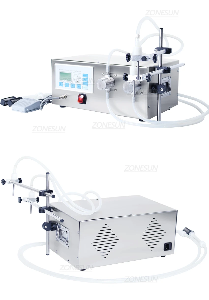 ZONESUN ZS-MPZ2 Semi-automatic 2 Nozzles Semi Automatic Magnetic Pump Liquid Filling Machine