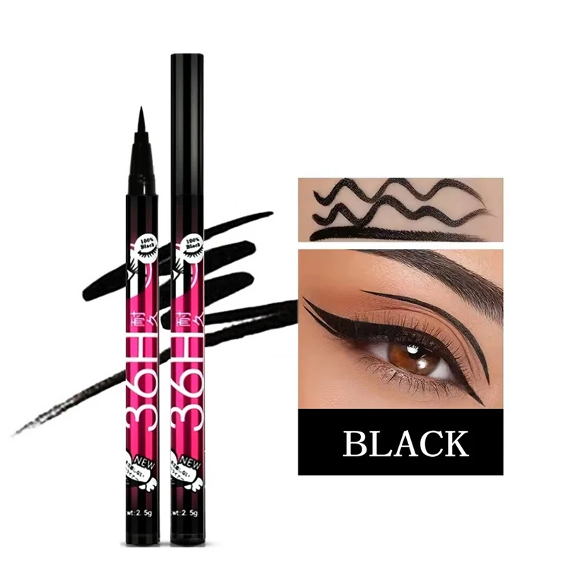 Eyeliner liquido waterproof a lunga durata nero anti sbavature_voghion.com