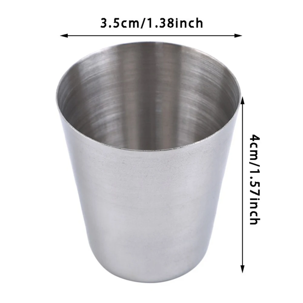 6Pcs/set Outdoor Practical Travel Stainless Steel Cups Mini Set Glasses Whisky Wine Case Portable Drinkware