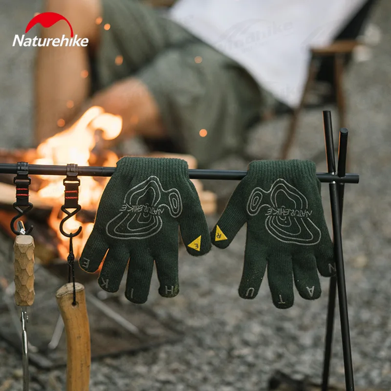 Naturehike Outdoor Camping Work Gloves Portable Thickened Fireproof Non-Slip Cooking BBQ Heat-Resistant Chop Firewood Gloves
