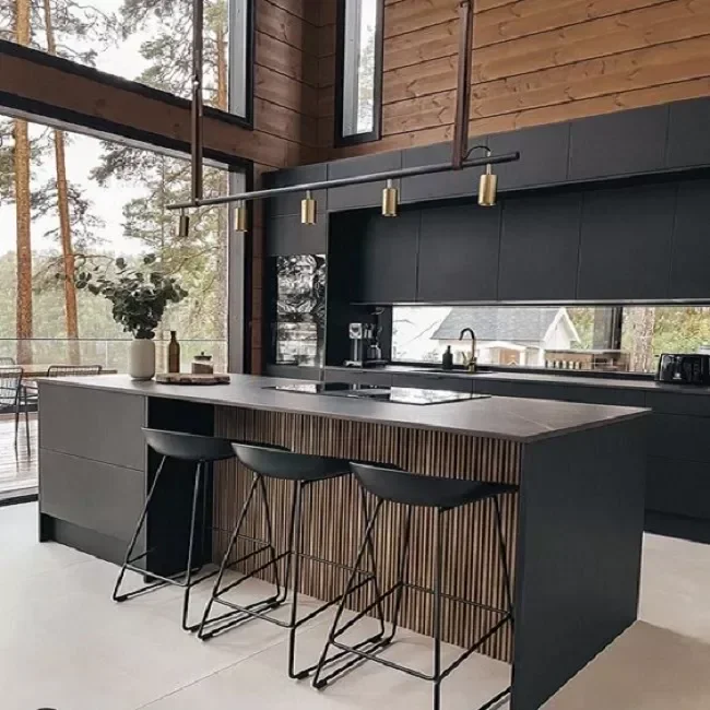 Luxury Island Solid Surface Plywood Storage Kitchen Unit Set Modern Corner Cabinet Wall Kitchen Cabinet Lift System