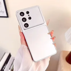 Ultra - Thin Fashion Mirror Magnetic Phone Case with Makeup Mirror - Galaxy S26+ (Silver)