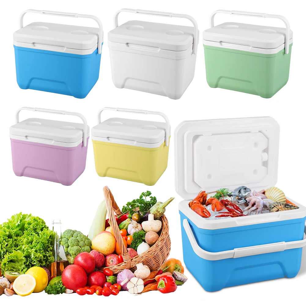 6L Camping Car Refrigerator Large Capacity Food Storage Box Heat Preservation 96H Drink Cooling Bucket for Beach Picnic Camping