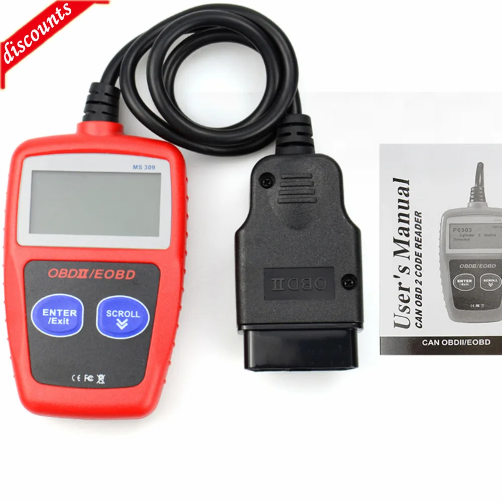 

MaxiScan MS309 CAN BUS OBD2 Car Code Reader EOBD OBD II Diagnostic Tool MS 309 Car Code Scanner With Multi-languages Ms 309 Tool