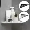 Non Perforated Bathroom Corner Shelf Carbon Steel Wall Mounted Tripod Basket No Drill Space WC Bath Shampoo Wall Shelf 5