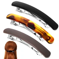 3 Pcs Hairpin Clips Snap Barrettes Spring Metal Women Accessories Stainless Steel Styling Women's Cute 1