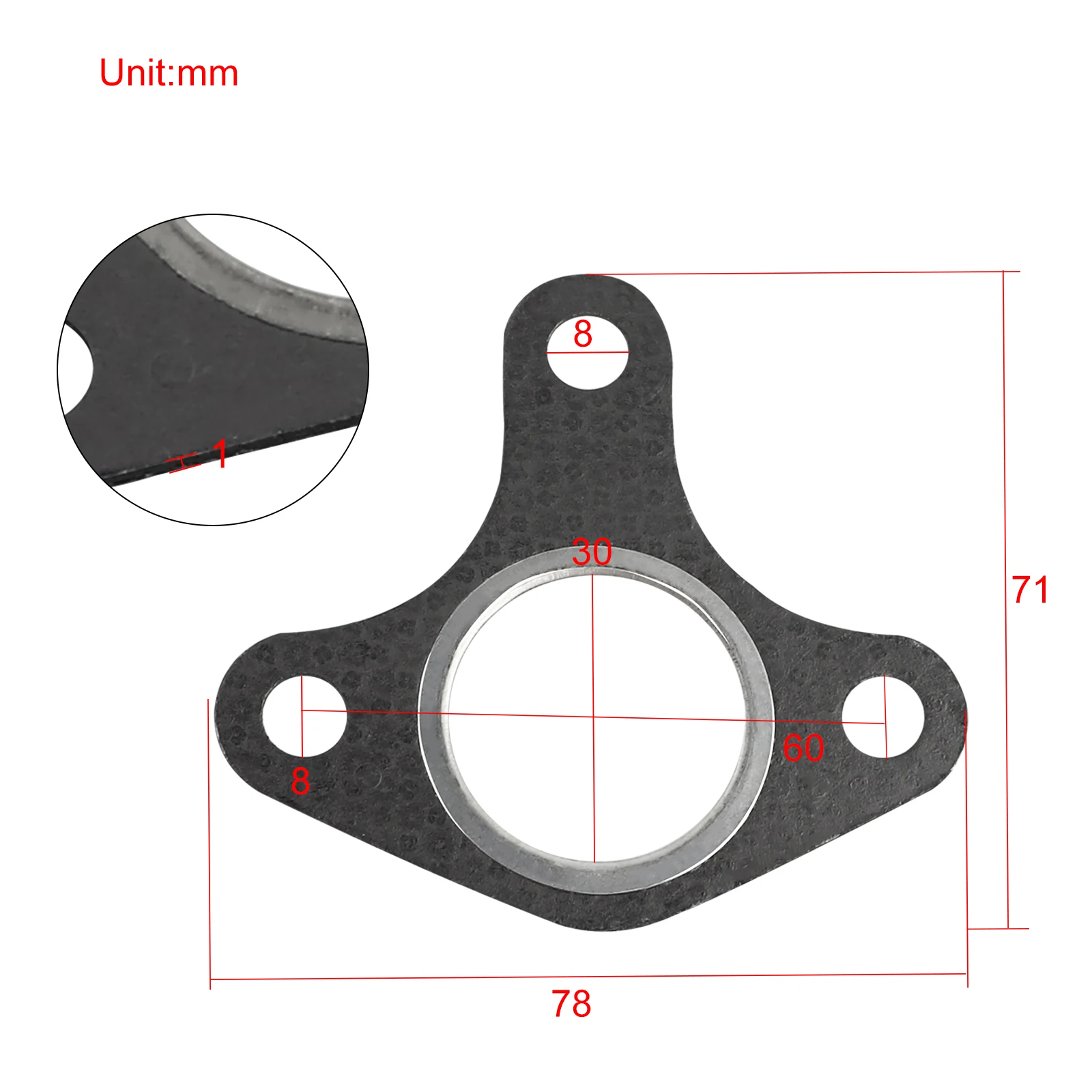 Motorcycle Exhaust Pipe Muffler with Gasket for Honda GX240 GX270 GX340 GX390 8HP 9HP 11HP 13HP Engine