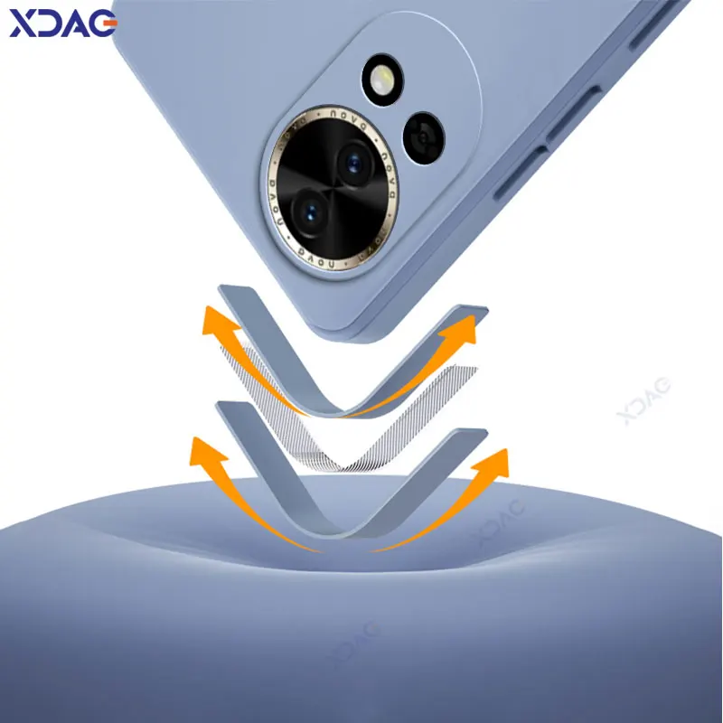 Premium Soft Silicone Protective Case for Smartphones - Full Camera Coverage, Square Design