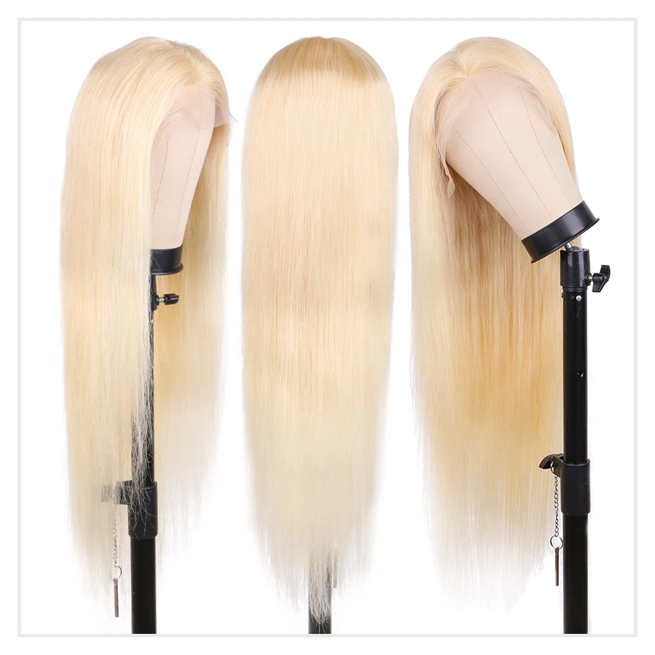13x4 13x6 360 HD Transparent 613 Honey Blonde Color Lace Front Human Hair Wigs for Women Raw Brazilian Straight Lace Frontal Wig 2