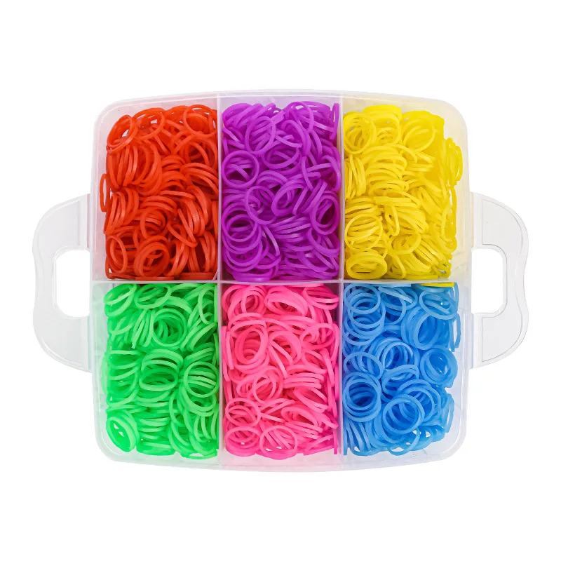 4500pcs Rainbow Rubber Bands Kit DIY 15 Colors Loom Bands Bracelet