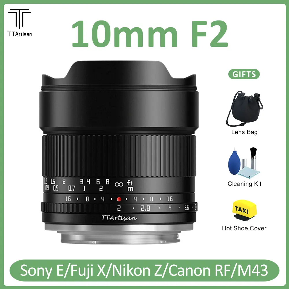 TTArtisan 10mm F2 Wide Angle Mirrorless Camera Lens Applicable
