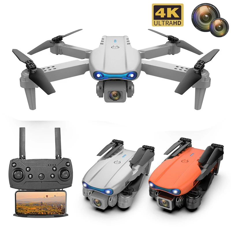 2022 E99Pro Rc Drone 4K Professionale Con Fotocamera Hd Telecamera Grandangolare Hd Pieghevole Mini Elicottero Rc Giocattolo Aereo Telecomandato