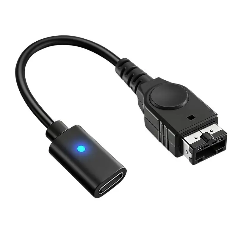 LED 표시등이 있는 GBA SP 게임보이 어드밴스용 USB 타입 C 충전 케이블, 전원 공급 와이어, 게임 콘솔 코드