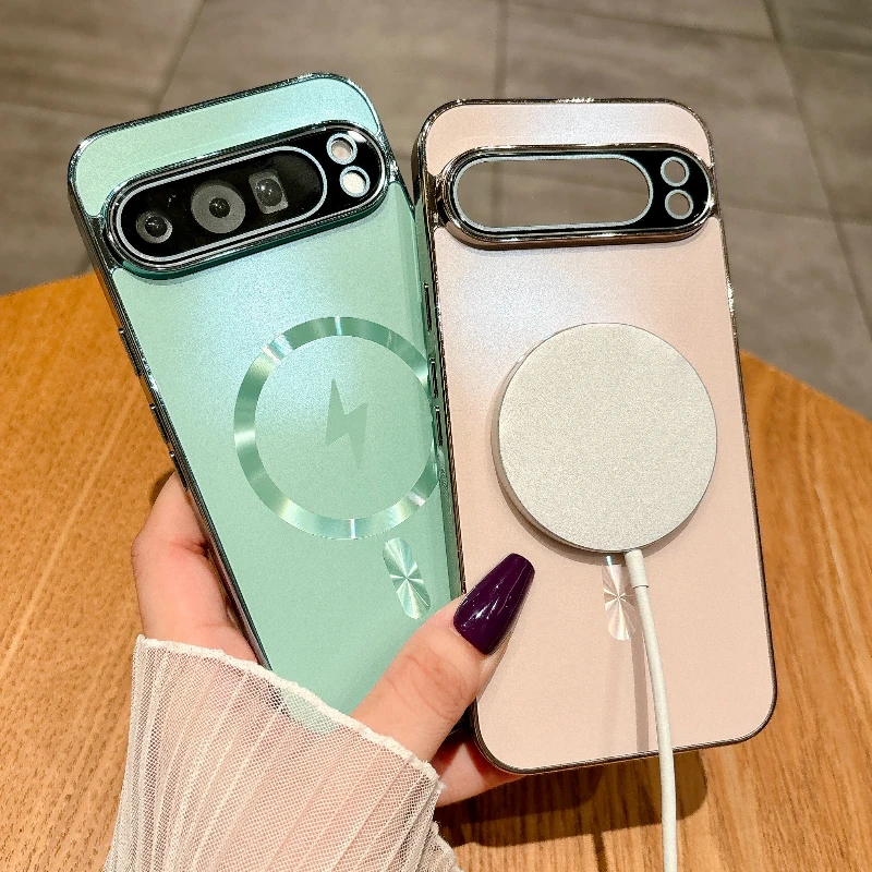 Luxury Electroplated Magnetic Case with Magsafe Protection - Shockproof Design