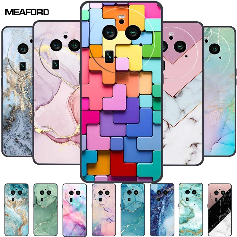 Per Oppo Find X6 Pro Custodie Trova X6 Marble Soft Tpu Cover Posteriore In Silicone Per Oppo Find X6 Pro Find X6 5G Capas Antiurto Fundas