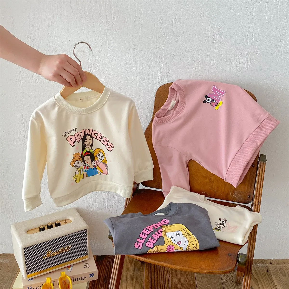 Disney Mickey Mouse Cartoon Print Kids Hoodies, children sweatshirt