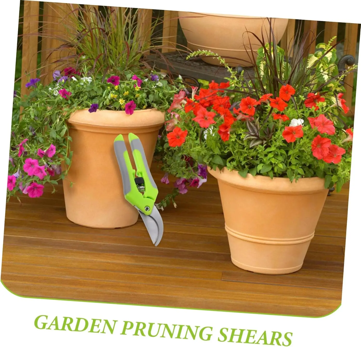 2PCS Flower Pruning Scissors – Heavy Duty Garden Shears with Non-Slip Handle 3