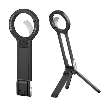 Alloy Phone Tripod Carabiner-Mounted For iPhone Portable Dual-sided Magnetic Tripod Desk Mount Phone Handle Holder 1