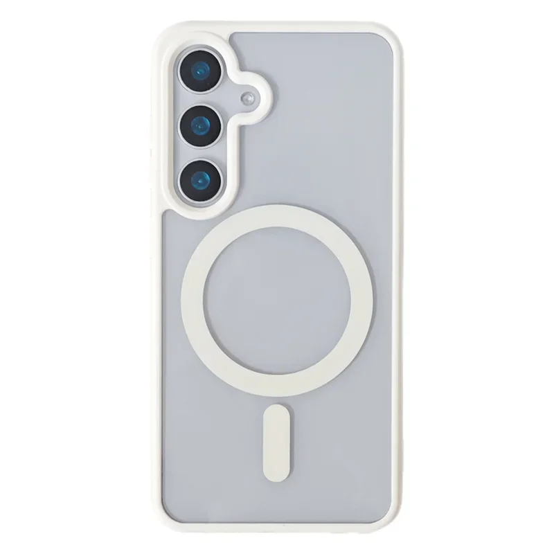 Acrylic Hard PC Clear Magnetic Case with Solid Color Frame Back Cover