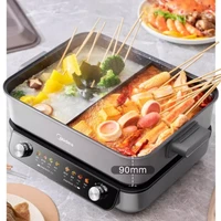 Midea 220V Double Flavour Electric Hotpot Electric Cooker 8L Multifunctional Pot 2000W Split Cooking Pot Non-stick Pan 1