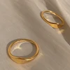 High End PVD Stainless Steel Korean Simple Classic Gold Color Ring For Women Girl Small And Versatile Banquet Jewelry Wholesale 6