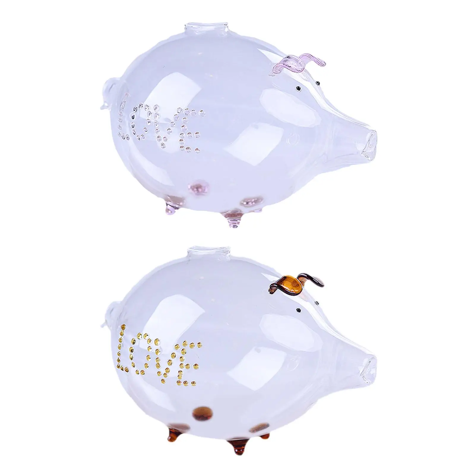 Love Piggy Bank Salvadanaio In Vetro Trasparente 7X4.7 Pollici Salvadanaio Per Bambini Per Camera Da Letto