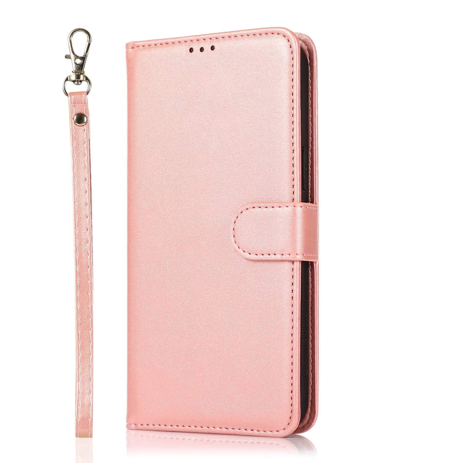 Premium Detachable Leather Wallet Case with Card Slots and Magnetic Closure