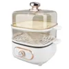 2 Tier Electric Steam Pot 1200W 10.5L Stackable Multipurpose Cooker Electric Hot Pot with Steaming Plate for Soup Noodles Oatmea 5