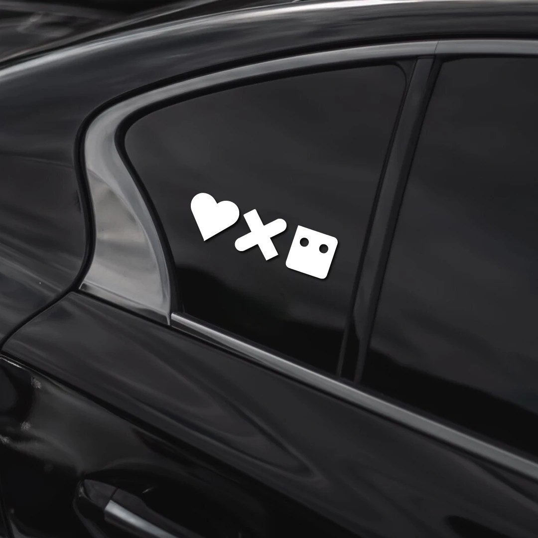 Game I love stickers can be affixed to car glass, electric motorcycle, laptop, suitcase decoration and interesting stickers - 2