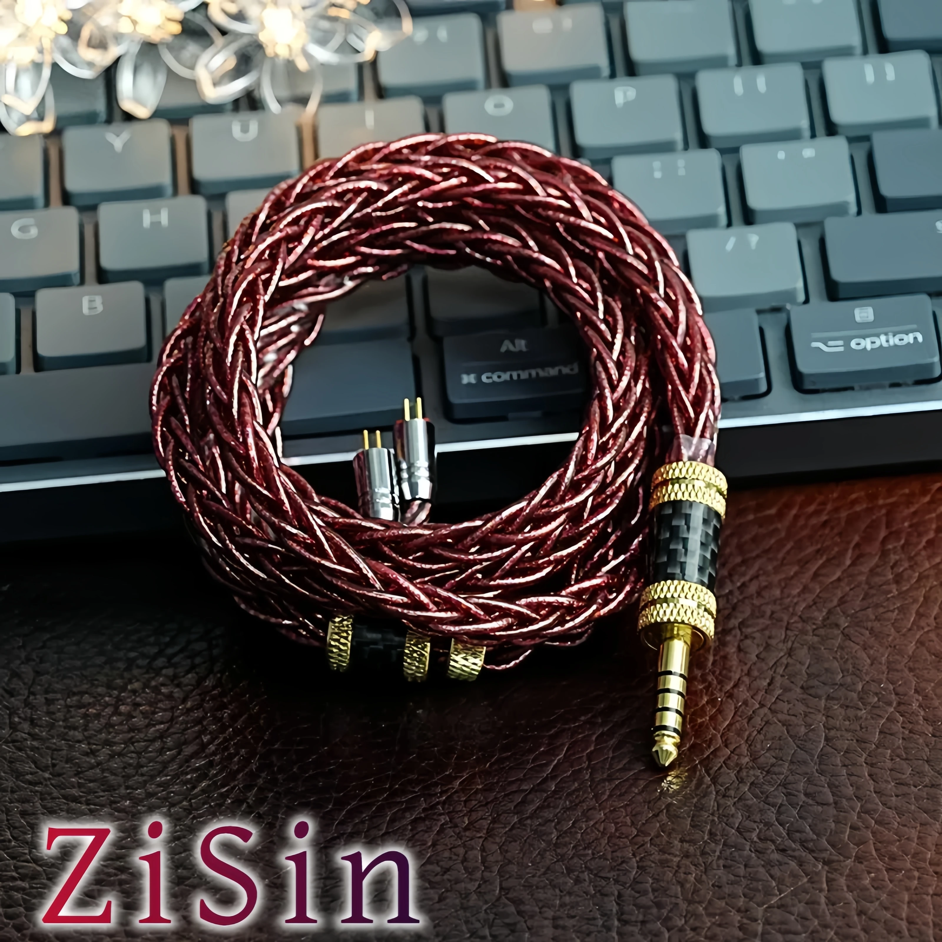 ZiSin ivipQ 2pin 4.4mmケーブル Zisin-フラッグシップマルチ要素hifiイヤホンアップケーブル、bravy f1