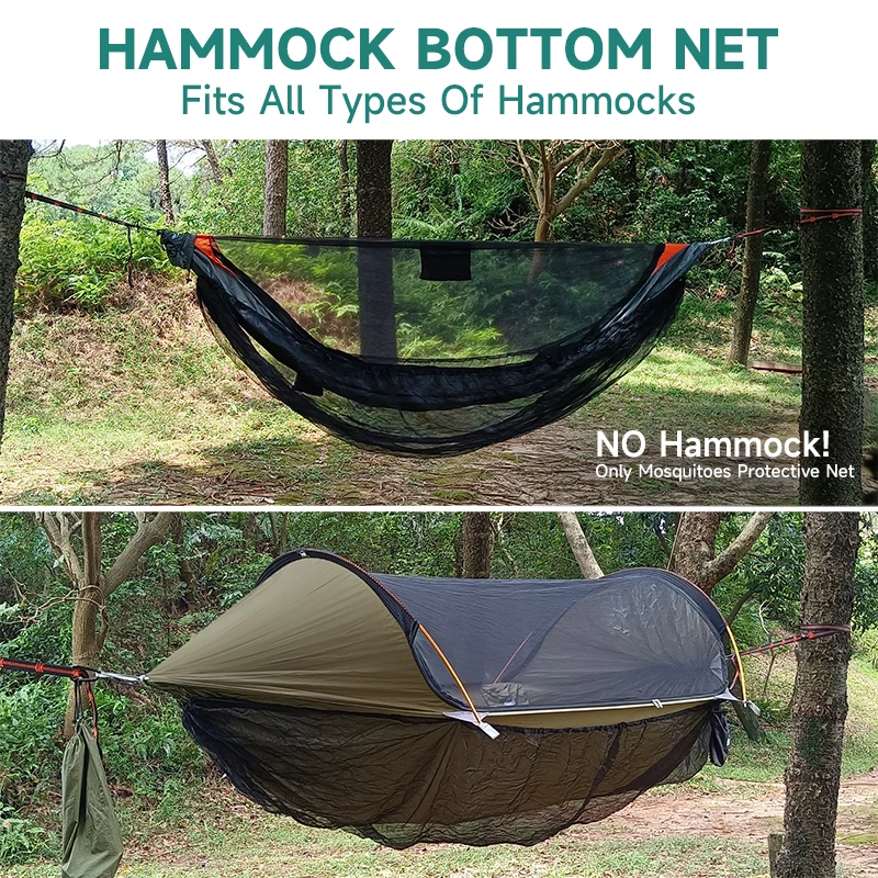 Bottom Mosquito Net for Hammocks Detachable Lightweight Hammock Bug Netting Fast and Easy Set Up Fits All Camping Hammocks