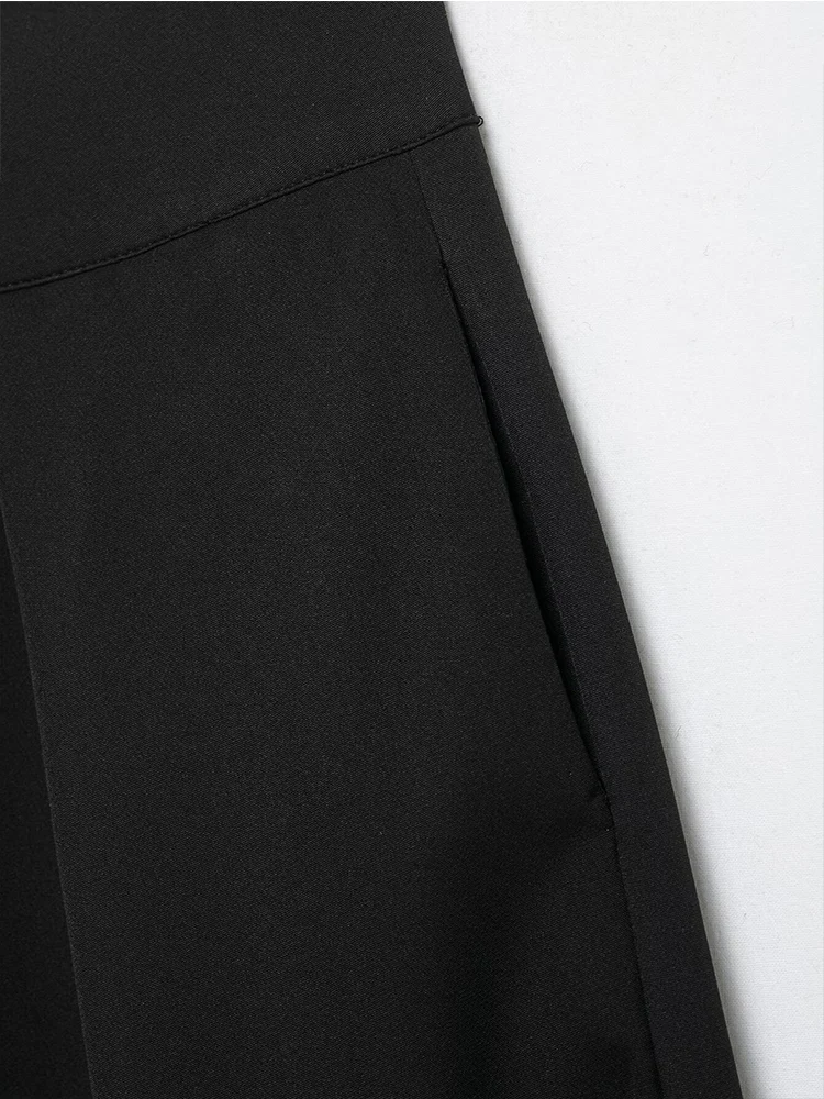  New Women's Draped Balloon Pants Casual High Street Loose Wide Leg Zipper Trousers Fashion Simple Ladies Chic Solid Pant