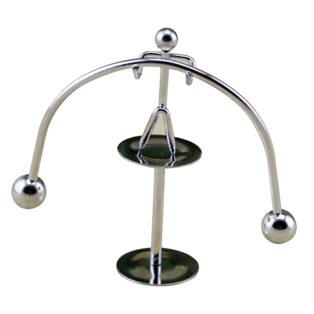 

New Perpetual Balance Small Weightlifting Cartoon Newton Physics Science Newton Pendulum Metal Home Little Iron ​People Swing