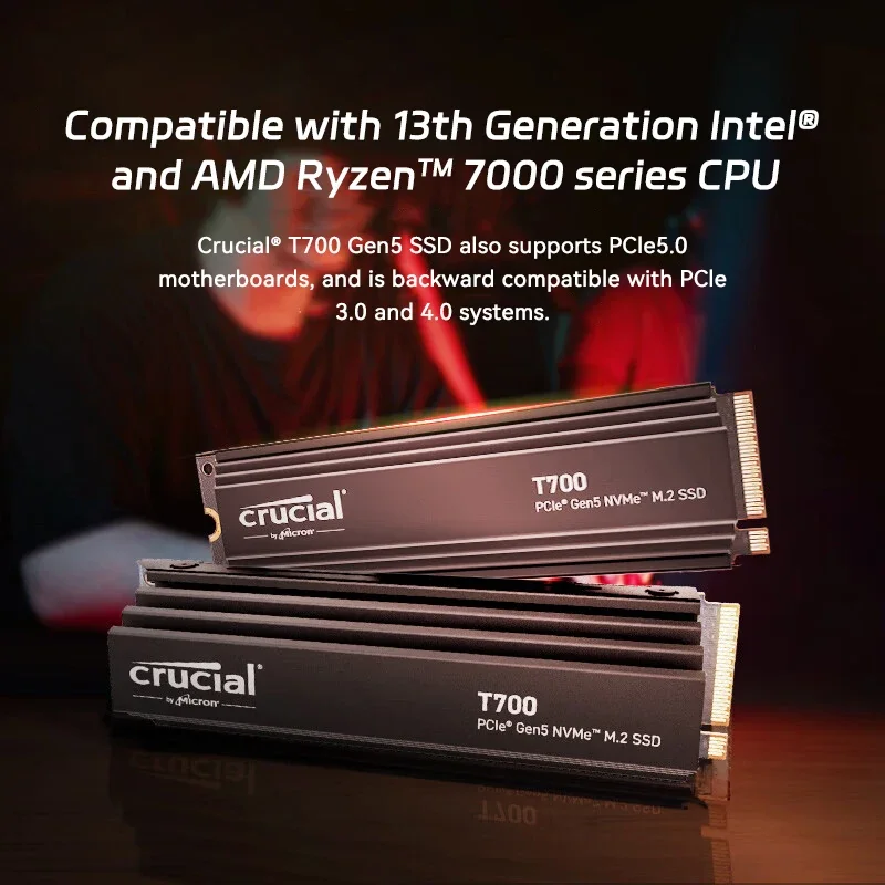 NEW Crucial T700 1TB 2TB Gen5 NVMe PCIe 5.0 M.2 Solid State