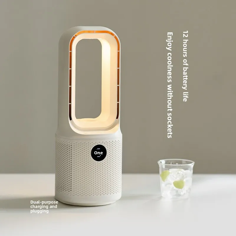 Mini Humidifier Fan USB Air Cooler with Mist, Portable for Home Travel,6 Speeds, Low Noise,Ultra-Quiet Operation Gift for Summer