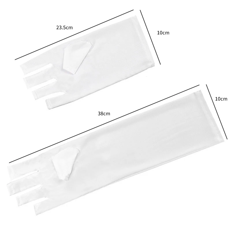 Guanti per nail art Protezione UV Accessori per manicure per unghie Strumenti Forniture Guanti per unghie bianchi neri per protezione luci lampada UV - immagine 6