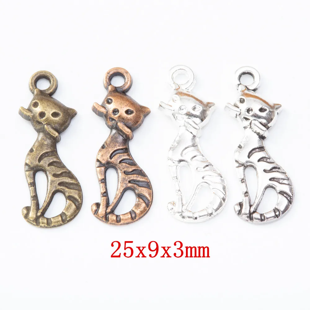 

80pcs cat Craft Supplies Charms Pendants for DIY Crafting Jewelry Findings Making Accessory 470