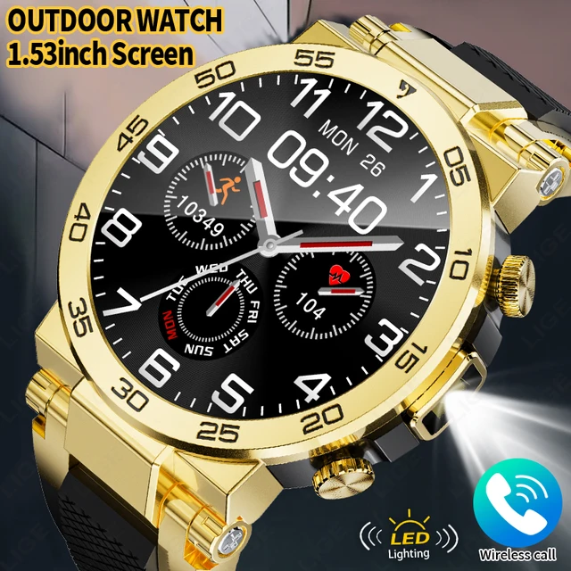 2025 LED Bluetooth appel montre intelligente hommes Sports de plein air plein écran tactile surveillance de la santé étanche Smartwatch pour IOS Android 1