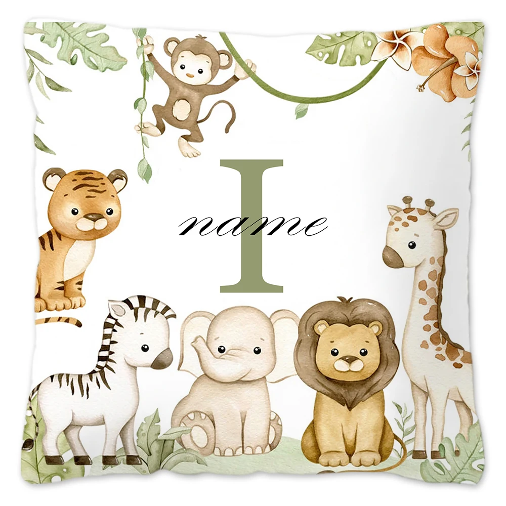 Personalized Animal Pillowcase - Custom Name Kids Bedroom Decoration & Birthday Gift