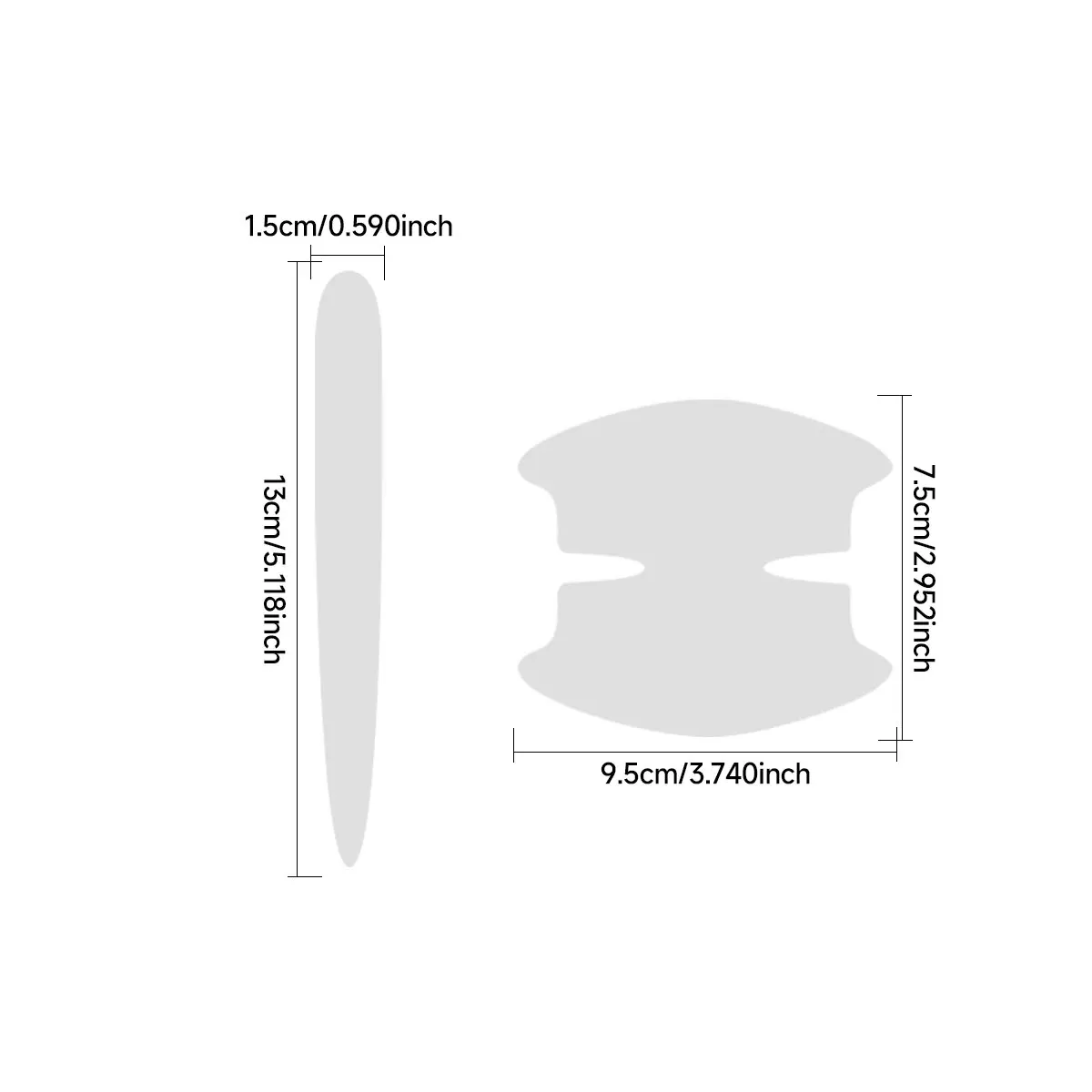 Car Stickers 8Pcs TPU Car Door Bowl Anti-scratch Clear Door Bowl Handle Protection Paint Surface Film