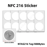 10PCS NFC Tag NTG216 Label NFC 216 Adhesive Lable Sticker RFID 13.56Mhz For Huawei Share ios13 Personal Automation Shortcuts 2