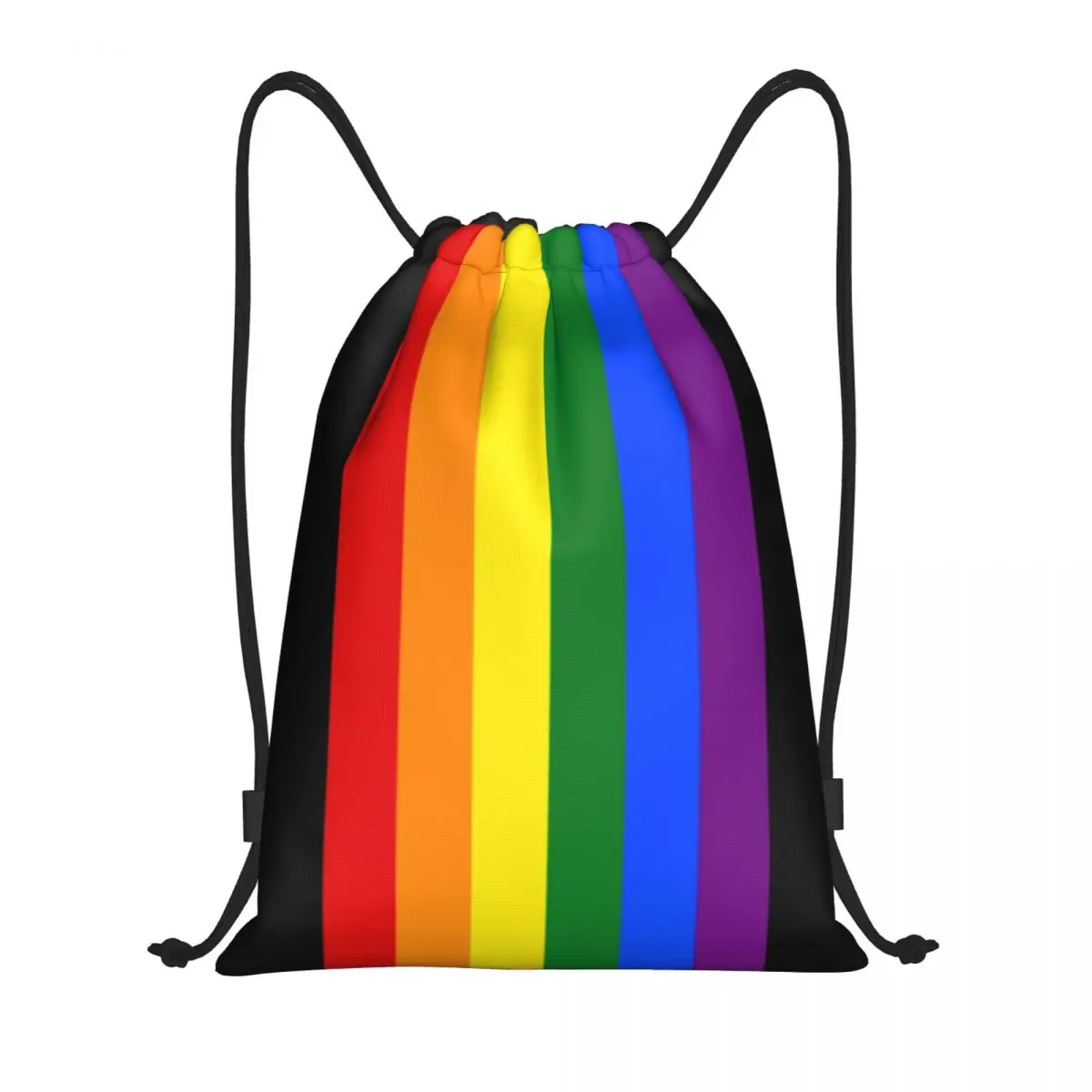 

Custom Gay Pride Flag Stripe Drawstring Bags for Training Yoga Backpacks Men Women GLBT LGBT Rainbow Lesbian Sports Gym Sackpack