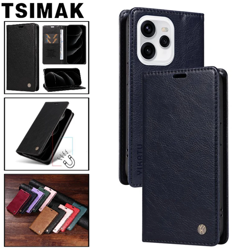 Leather Magnetic Flip Wallet Card Holder Phone Case