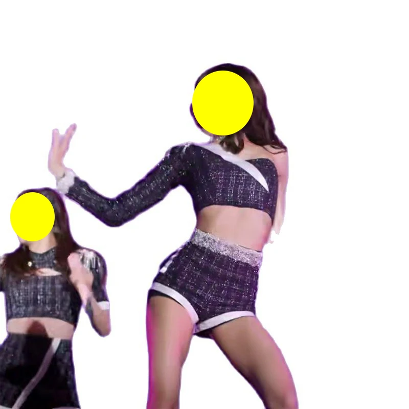 New Jazz Dance Suit For Women Adult Team Sexy Festival Rave Outfits Nightclub Female Singer DJ Pole GoGo Dance Costume DWY5809
